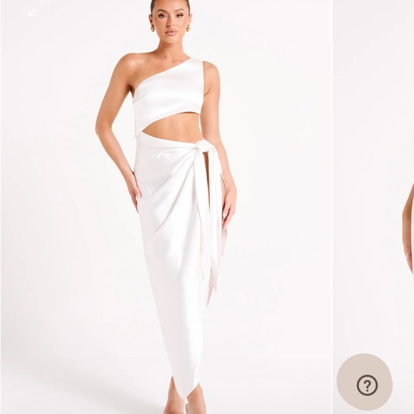 Brand new Meshki Navarah one shoulder white midi dress - Picture 1 of 6
